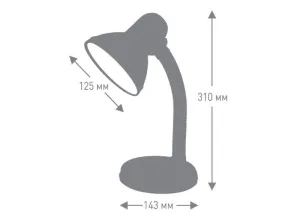 Светильник UF-301P С01 настол. 230В 60Вт бел. 12367 Ultraflash