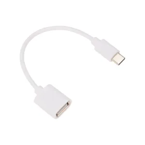 Кабель OTG Type C на USB/2,4A/PVC/white/15cm/18-1180 Rexant