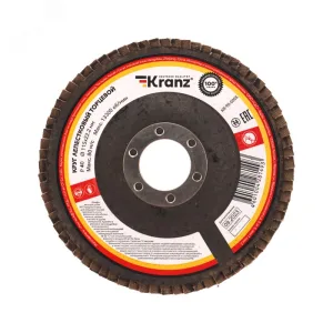 Круг лепестковый торцевой, P40, 115х22,2мм KR-90-0005 Kranz