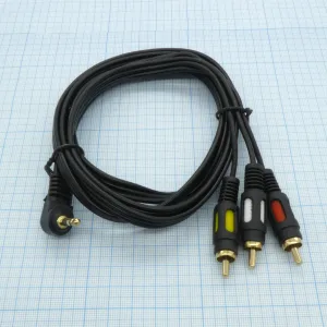 Шнур Джек3,5шт.(4 конт.) - 3RCA  (1.5м) 