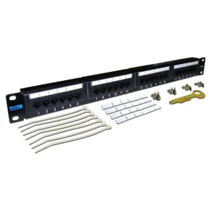Патч-панель Lanmaster TWT-PP24UTP 19" 1U 24xRJ45 кат.5e UTP LANMASTER