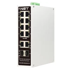 Промышленный PoE коммутатор Gigabit Ethernet на 10 портов New System Technologies NS-SW-8G2G2X-P/I NST
