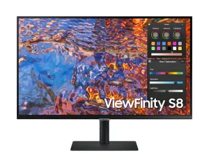 Монитор Samsung 32" ViewFinity S8 S80PB S32B800PXI (IPS 16:9 3840x2160x60Hz 5ms 350cd 1000:1 178/178 1,07 bill; DP; HDMI; USB-C (90W); USB3.0x3 RJ45 HAS Tilt Swiv VESA Black LS32B800PXIXCI Samsung