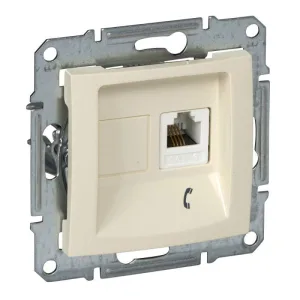 SEDNA РОЗЕТКА ТЕЛЕФОННАЯ RJ11, одиночная, БЕЖЕВЫЙ C2 SDN4101147 Schneider Electric