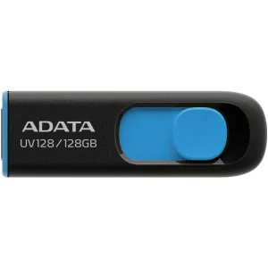 Флешка USB ADATA UV128 (AUV128-128G-RBE), 128Gb, USB 3.0, R/W 100/30, черный/синий ADATA