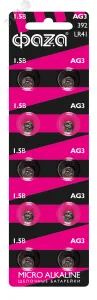 Элемент питания AG 3 LR 41 BL-10 5002524 Jazzway