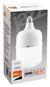 Лампа светодиодная высокомощная PLED-HP-T120 40Вт 4000К нейтр. бел. E27 3700лм 220В/50Гц 1038920A Jazzway