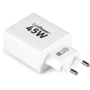 Сетевое зарядное устройство Digma Pro DPW4A 45W 3A (PD+QC) USB-C/USB-A универсальное белый (DPW4A5GX11WH) Digma