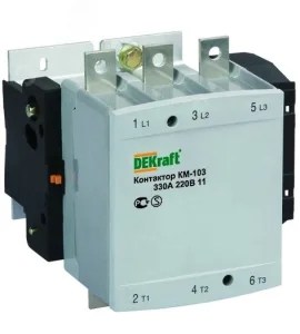 Контактор КМ-103, 400А, 400В, AC3 22163DEK DEKraft