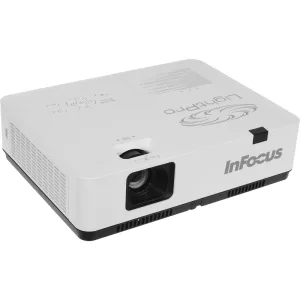 Проектор INFOCUS IN1036 3LCD, 5000 lm, WXGA, 1.371.65:1, 50000:1, (Full 3D), 16W, 2хHDMI 1.4b, VGA in, CompositeIN, 3,5 audio IN, RCAx2 IN, USB-A, VGA out, 3,5 audio OUT, RS232, Mini USB B serv, RJ45, 3,3 кг InFocus
