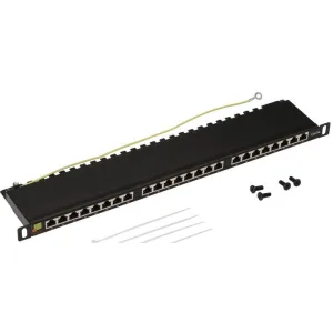 Патч-панель LANMASTER компактная 24 порта, STP, кат. 5E, 0.5U LANMASTER
