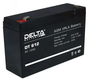 Аккумулятор ОПС 6В 12А.ч DT 612 DELTA