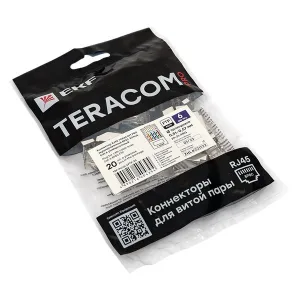 Коннектор RJ-45 TERACOM PRO экранированный 8P8C 30мкд Cat.6 (упак.20шт) EKF