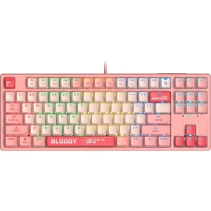 Клавиатура проводная A4Tech Bloody S87 Energy (S87 USB ENERGY PINK) USB розовый A4Tech