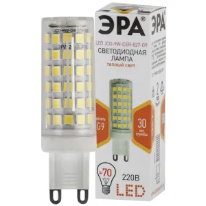 Лампа светодиодная ЭРА LED smd JCD-9w-220V-corn, ceramics-827-G9 Эра