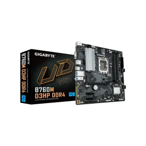 Материнская плата GIGABYTE B760M D3HP DDR4, LGA1700, Intel B760, 4xDDR4, 4xSATA, 2xM.2, 1xPCIe 4.0 x16, DisplayPort, HDMI, D-Sub, 1x1Gb LAN, 3x3.5 мм, 7.1, microATX Gigabyte