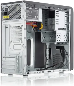 Компьютерный корпус с блоком питания 450Вт. Case Foxline mATX, 450W, 2xUSB 3.0, 2xUSB 2.0, powercord Foxline