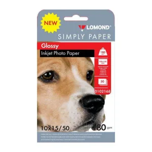 Бумага Lomond Simply 0102168 10x15/180г/м2/50л./белый CIE148% глянцевое для струйной печати Lomond