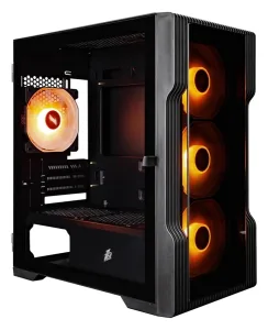 корпус 1STPLAYER TRILOBITE T3-G ARGB Black / mATX / 4x120mm ARGB fans / T3-G-BK-4F7 1STPLAYER