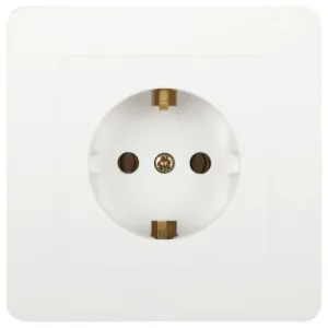 Розетка 1-м СП Style 7-202-01 16А 250В IP20 2P+E Schuko с заземл. бел. Intro Б0060619 Intro