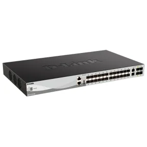 Коммутатор D-Link DGS-3130-30S/B1A, 24×1 Гбит/с SFP + 4×10 Гбит/с SFP+ + 2×10 Гбит/с Combo, управляемый D-Link