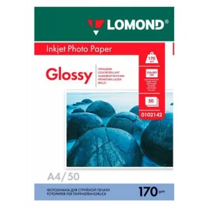 Фотобумага Lomond односторонная глянцевая 170 г/м2 A4/50л. Lomond