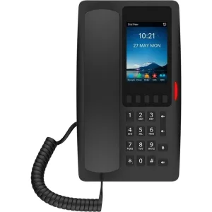 Гостиничный IP-телефон Fanvil H6W WIFI Hotel Phone HD voice 2 SIP Lines 5 Prograммable Keys 1 USB port for charging 3.5" Color Screen 2.4GHz&5GHz,Wi-Fi 6 PoE Support PSU FANVIL