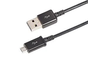 USB кабель microUSB длинный штекер 1 м черный 18-4268-20 Rexant