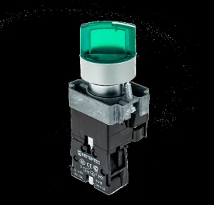 Переключатель с LED подсветкой 220В AC/DC зел. 2 полож. 1NO фикс. мет. MTB2-BK2363 ОВЕН 58214 ОВЕН