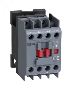 Dekraft Контактор 6А 230В АС3 АС4 1НЗ КМ-102 DEKraft