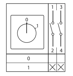Переключатель кулачковый ПК-1-12 25А 2P -0-1- IP65 EKF EKF