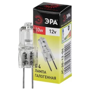 Лампа галогенная ЭРА G4-JC-10W-12V(100/1000/30000) Эра