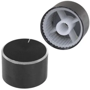 Ручка 25.5x17HRP2 чёрная, насечка, d=6mm RUICHI