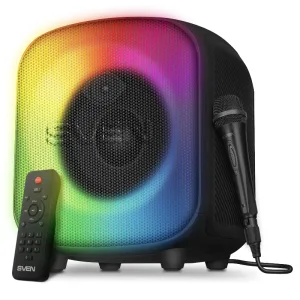 Портативная колонка SVEN PS-555, черный, 65 Вт (RMS), Bluetooth, USB, microSD, пульт Sven