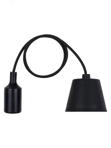 Патрон пластиковый Е27 с подвесом 1 м, черный SQ0335-0062 TDM ELECTRIC