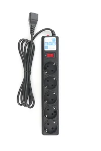 Сетевой фильтр Surge protector Power Cube 1.9m for conn. to UPS(C14) 5 outlets, 10A черный/графит Power Cube