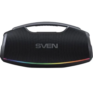 Портативная акустическая система SVEN PS-990, черный, 2.0, 2x90 Вт (RMS), IPx7, TWS, Bluetooth, USB, аккумулятор Sven