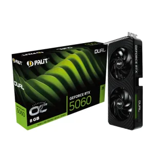 Видеокарта Palit RTX 5060 DUAL OC RTX 5060 8Gb 128bit GDDR7 2280/28000/HDMIx1/DPx3/HDCP PCI-E 5.0 Palit