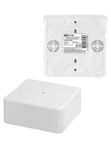 Коробка распаячная КР 100х100х44 ОП белая, IP40, инд. штрихкод SQ1401-0909 TDM ELECTRIC