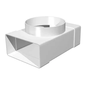 Тройник ТФП d125 с выходом 60х204 пластик ERA 620ТФ12.5П ERA
