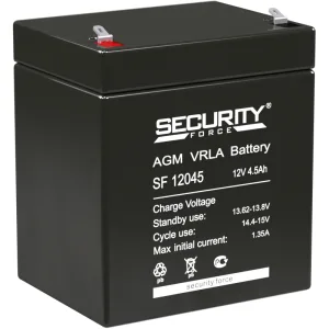 Батарея SECURITY FORCE серия SF Security Force SF 12045 (12V / 4.6Ah) Энергон