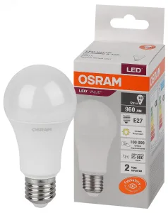Лампа светодиодная LED Value LVCLA100 12SW/830 12Вт грушевидная матовая E27 230В 10х1 RU OSRAM 4058075578975 LEDVANCE