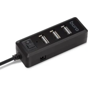 USB-концентратор Buro BU-HUB4-0.5L-U2.0, USB 2.0, USB 4 порта, USB BURO