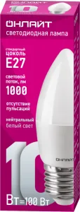 Лампа светодиодная 61 960 OLL-C37-10-230-4K-E27-FR 10Вт 61960 Онлайт