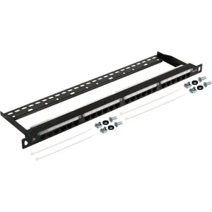 Патч-панель Lanmaster LAN-PPC24U6A 19" 0.5U 24xRJ45 кат.6A UTP LANMASTER