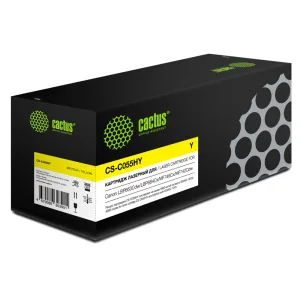 Картридж лазерный Cactus CS-C055HY желтый (5900 стр.) для Canon LBP663Cdw/LBP664Cx/MF746Cx/MF742Cdw/MF744Cdw Cactus
