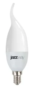 Лампа светодиодная JazzWay PLED-SP CA37 9Вт свеча 3000К теплый белый E14 820лм 230В Jazzway