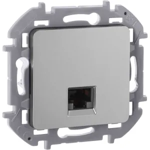 Розетка компьютерная СП Inspiria RJ45 кат.5E UTP IP20 алюм. IEK 673827 Legrand (группа IEK)