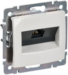 Розетка компьютерная 1-м СП Valena RJ45 кат.6 UTP IP20 на захватах механизм бел. IEK 774246 Legrand (группа IEK)
