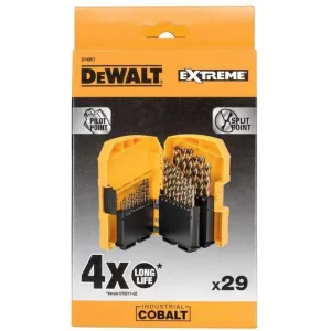 Набор сверл DEWALT DT4957-QZ по металлу COBALT INDUSTRIAL 8% в боксе Midisafe 29шт DeWalt